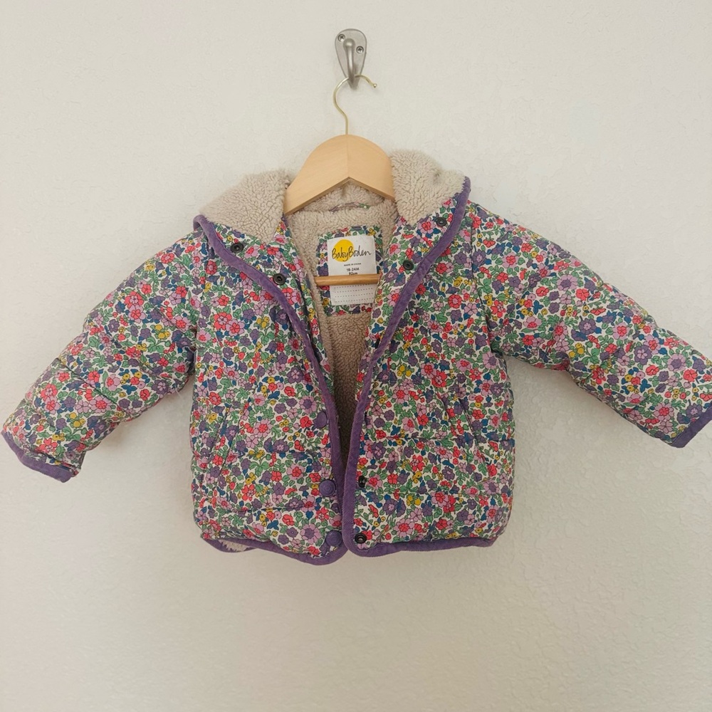 Boden Colorful Floral Baby Jacket
